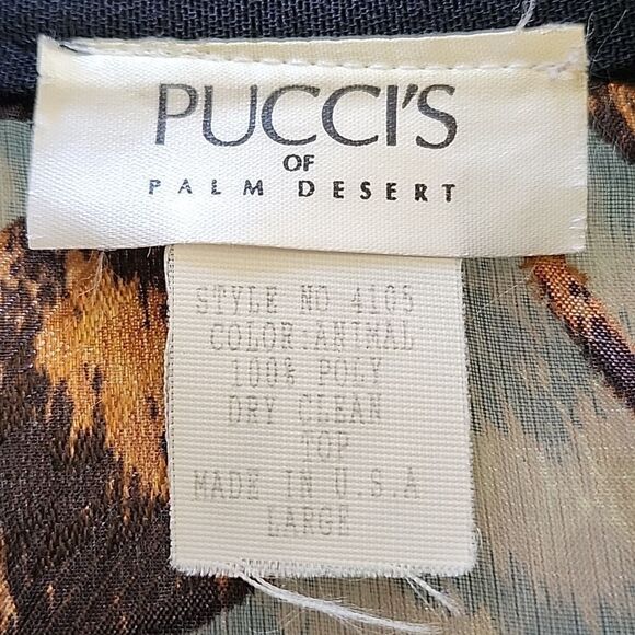 Vintage Pucci's  Animal Print Top - Picture 8 of 11